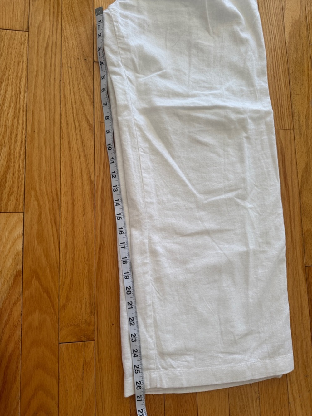 ABERCROMBIE & FITCH White Linen Blend Ultra Wide Leg Trousers Pants - Size XS - Picture 10 of 12